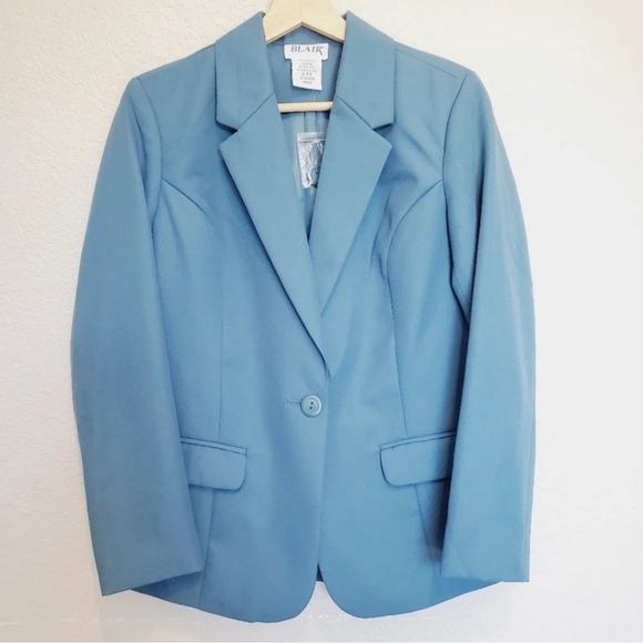 NWT Blair Blue Blazer Classic Professional Suit Blazer Jacket Size 6 - Picture 1 of 3